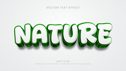 editable text effect nature 3d style premium vector
