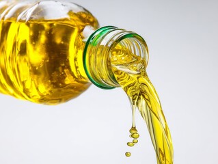 vegetable oil pouring vegetable oil background