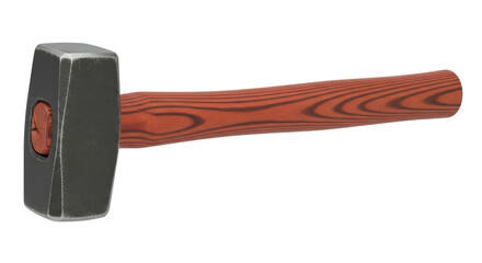 Isolated Sledge Hammer with Wooden Handle