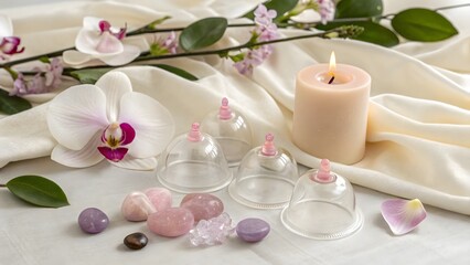 Cupping Therapy Spa Concept, Hijama, Natural Healing and Relaxation Treatment