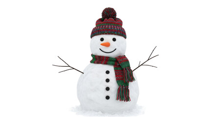 Isolated Cartoon Snowman