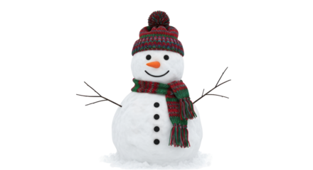 Isolated Cartoon Snowman
