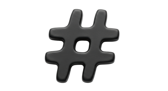 Isolated Hash Symbol