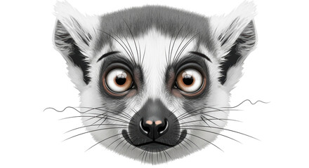 Isolated lemur © Johanna