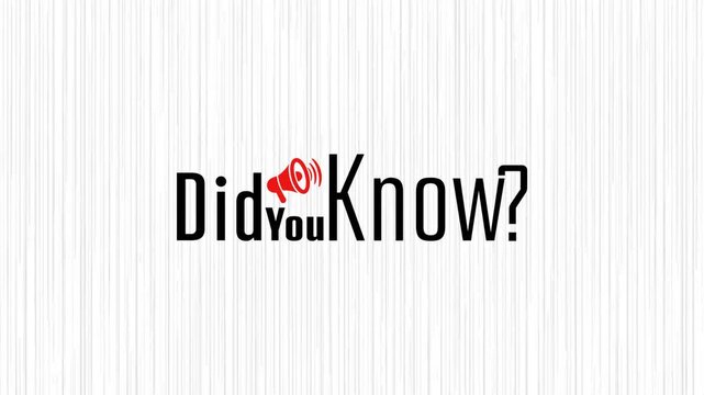 did you know sign on white background	