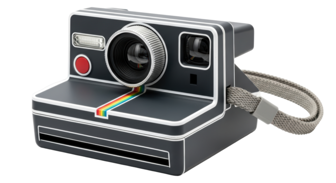 Isolated Polaroid Camera