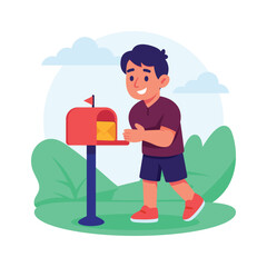 Take a look at this amazing illustration of mailbox delivery