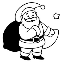 Obraz premium santa claus with a bag