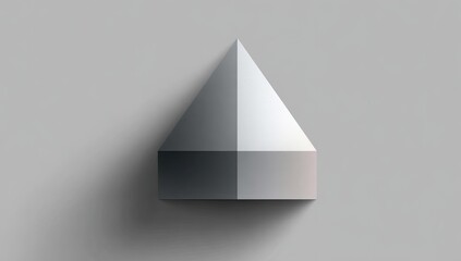 Sharp, white cone shape on gray