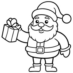 Fototapeta premium santa claus with gift