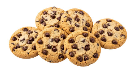 Isolated Chocolate Chip Cookies