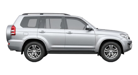 Isolated Silver SUV