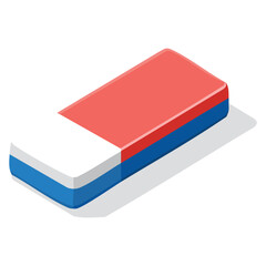 A simple line art illustration of an eraser, capturing the essence of a tool for fixing errors in a clean, accessible manner.