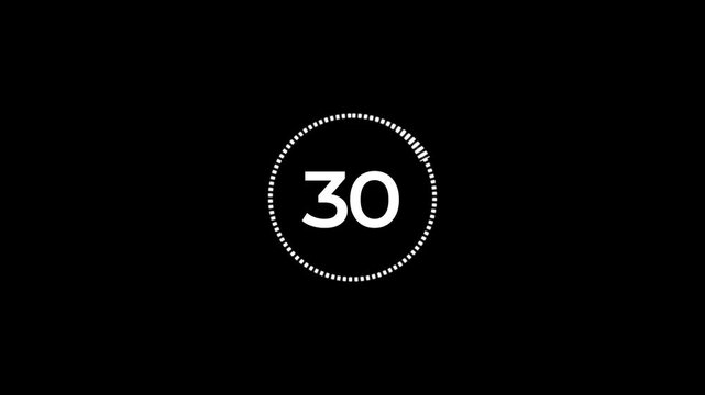 10 second Coundown timer for you workout video also gym video with black background.