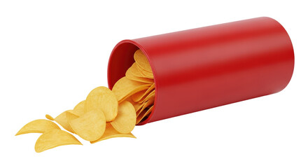 Isolated Potato Chips