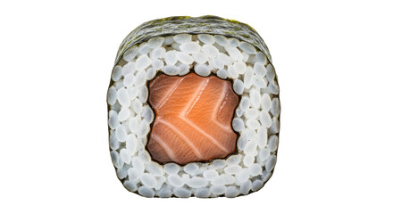 Isolated Salmon Sushi Roll
