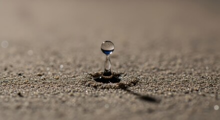 Close View Water Droplet on Soil Texture Revealing Hidden Microbial Ecosystem and Earth Cycles