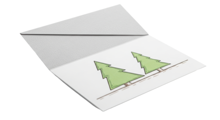 Isolated Chrismas card