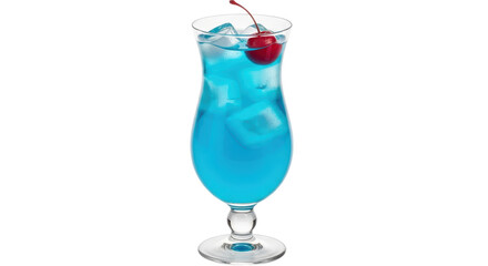 Isolated Blue Lagoon Cocktail