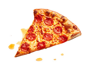 Stale pizza food on white background