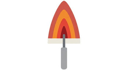 Isolated Trowel with Rainbow