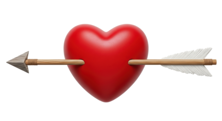 Isolated Heart with Arrow