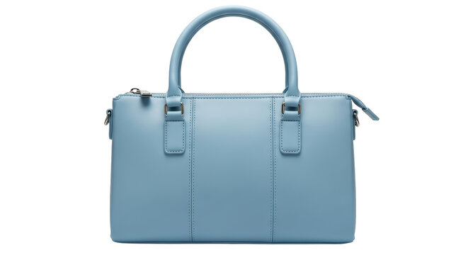 Isolated Light Blue Handbag: Stylish Women's Accessory
