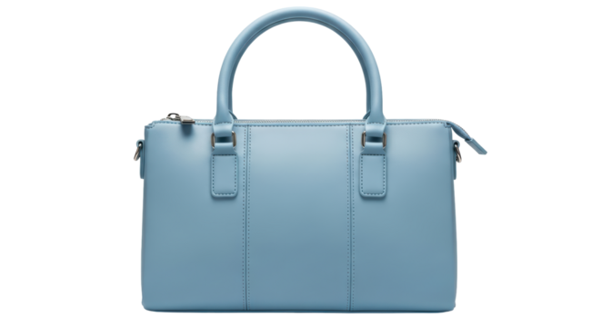 Isolated Light Blue Handbag: Stylish Women's Accessory
