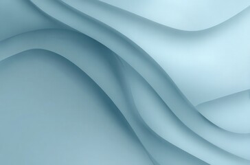 Soft flowing abstract light blue waves with subtle shadows creating a modern and elegant background design