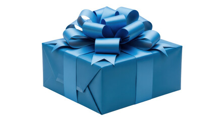 Isolated Blue Gift Box