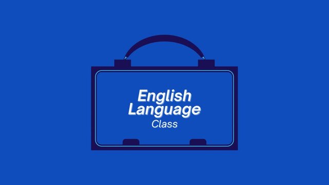 Modern, flat design graphic of an English Language Class Animation