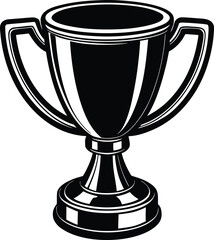 Vector of Golden Trophy Cup for Awards and Success Concepts