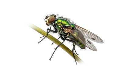 Isolated Green Bottle Fly