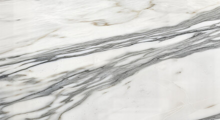 Obraz premium white marble with grey diagonal veins, elegant natural stone, polished slab for minimalist countertops, sophisticated wall features, and sleek interior design