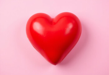 Obraz premium red heart on pink