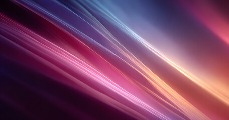 Fototapeta premium Abstract pink, purple light streaks. Soft gradients reate luminous effect. Minmalist design, vibrant colrs, smooth transitions.