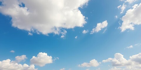 Vast, azure sky canvas dotted with fluffy white clouds,  texture,  clouds