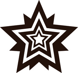 Abstract geometric starburst emblem award symbol festive celebration icon vector