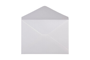White paper envelope isolated on the white background