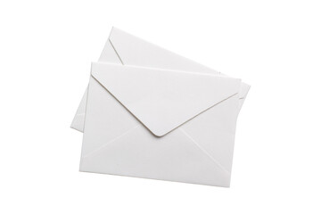 White paper envelope isolated on the white background
