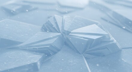 Crystal chill geometry reveals intricate ice formations in winter landscape