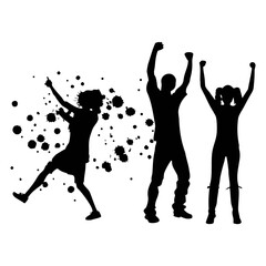 New year party time icons.