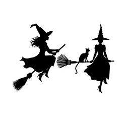 witch with broom