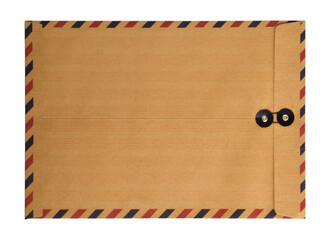 Classic vintage envelope isolated on white background