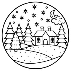 christmas tree and house