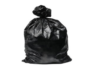 Organic charcoal in bag white background