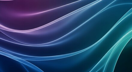 Abstract blue wave flows on a dark background for modern design concept