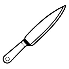 Obraz premium kitchen knife isolated on white