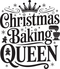 Fototapeta premium Christmas Baking Quotes, Holiday Cookie Baking Lettering & Festive Quote Designs