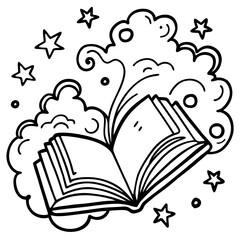 vector illustration of an open book